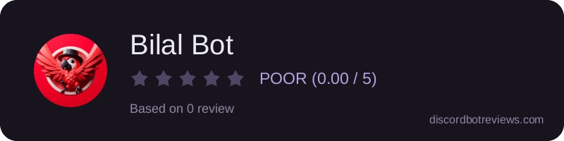 Rating widget preview for Bilal Bot