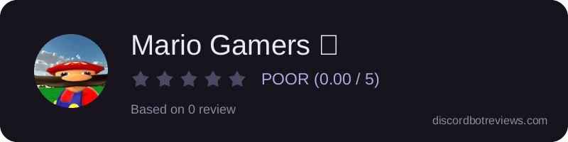 Rating widget preview for Mario Gamers 💣