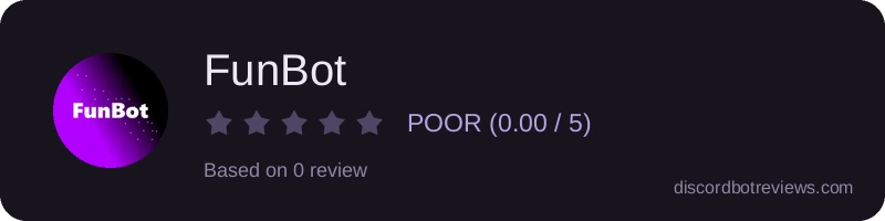 Rating widget preview for FunBot