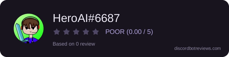 Rating widget preview for HeroAI#6687