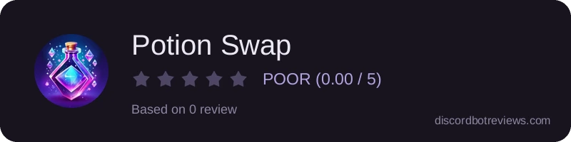 Rating widget preview for Potion Swap