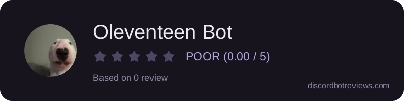 Rating widget preview for Oleventeen Bot