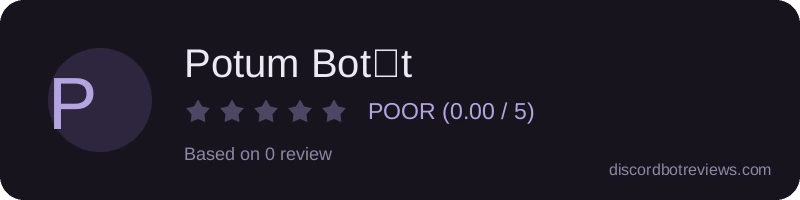 Rating banner for Potum Bot🌱t