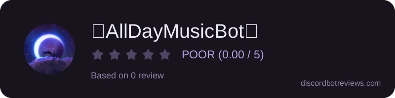 Rating widget preview for 🎶AllDayMusicBot🎵
