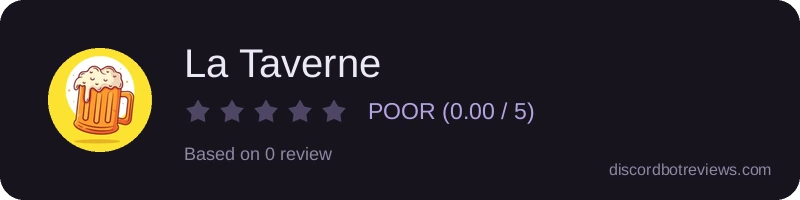 Rating widget preview for La Taverne