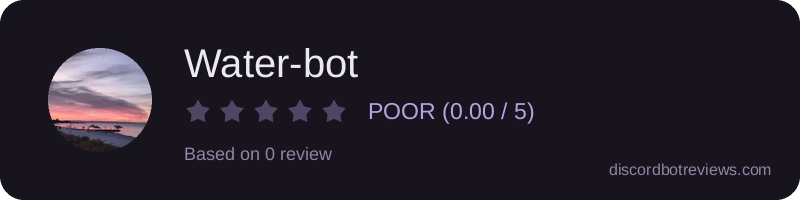 Rating widget preview for Water-bot