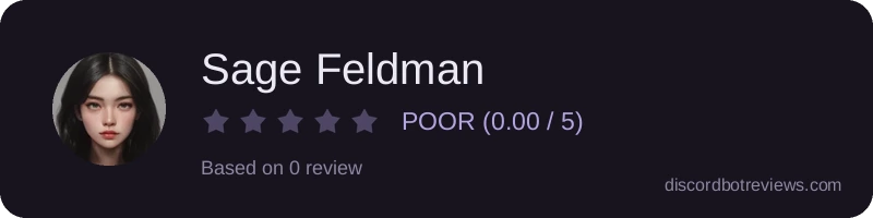 Rating widget preview for Sage Feldman 