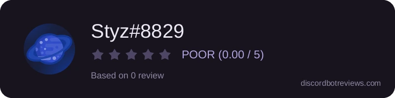 Rating widget preview for Styz#8829