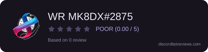 Rating widget preview for WR MK8DX#2875