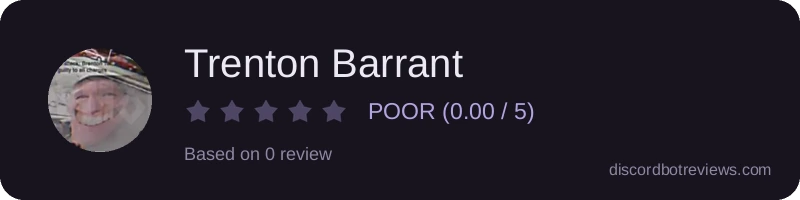 Rating widget preview for Trenton Barrant