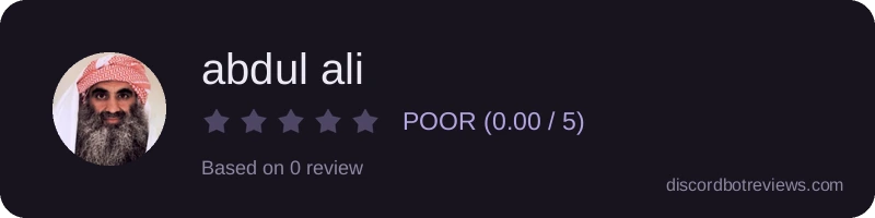 Rating widget preview for abdul ali
