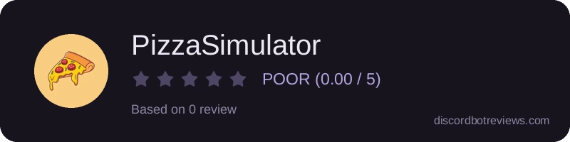 Rating widget preview for PizzaSimulator