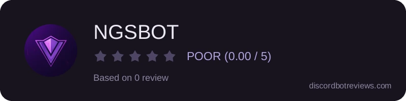 Rating widget preview for NGSBOT