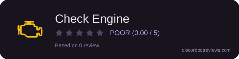 Rating widget preview for Check Engine