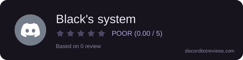 Rating widget preview for Black's system