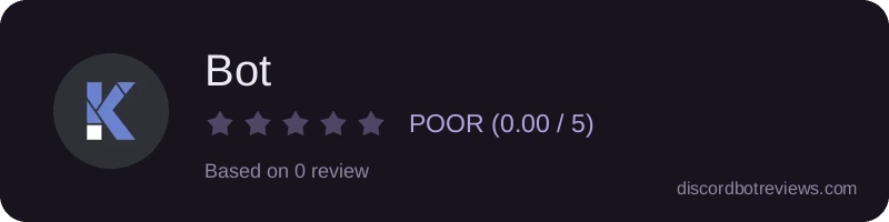 Rating widget preview for Bot