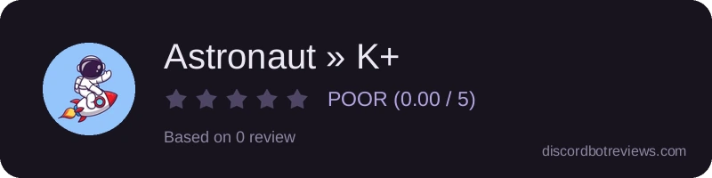 Rating widget preview for Astronaut » K+