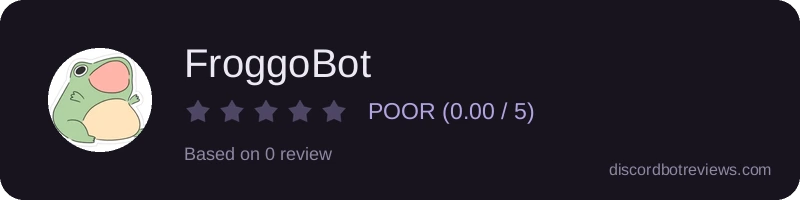 Rating widget preview for FroggoBot