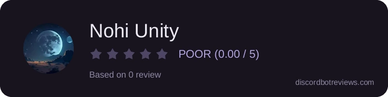 Rating widget preview for Nohi Unity