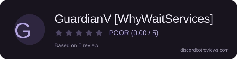 Rating widget preview for GuardianV [WhyWaitServices]