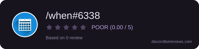 Rating widget preview for /when#6338