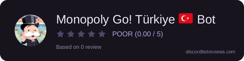 Rating widget preview for Monopoly Go! Türkiye 🇹🇷 Bot