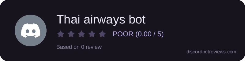 Rating widget preview for Thai airways bot