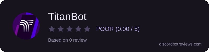 Rating widget preview for TitanBot