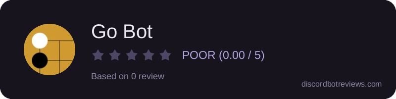 Rating widget preview for Go Bot