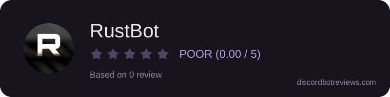 Rating widget preview for RustBot