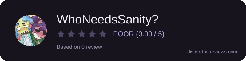 Rating widget preview for WhoNeedsSanity?