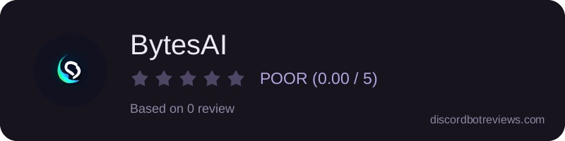 Rating widget preview for BytesAI