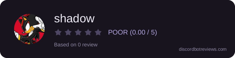 Rating widget preview for shadow
