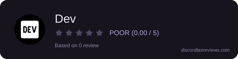 Rating widget preview for Dev