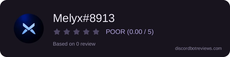 Rating widget preview for Melyx#8913