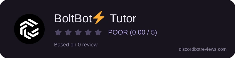 Rating widget preview for BoltBot⚡ Tutor