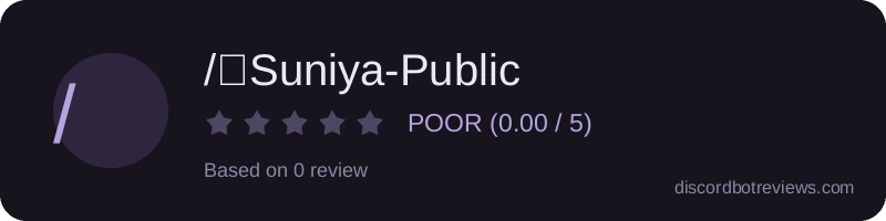 Rating widget preview for /・Suniya-Public