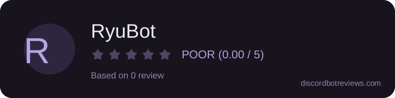 Rating widget preview for RyuBot