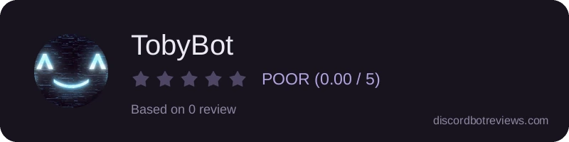 Rating widget preview for TobyBot