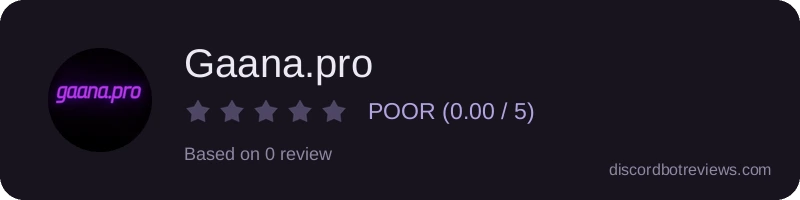 Rating widget preview for Gaana.pro