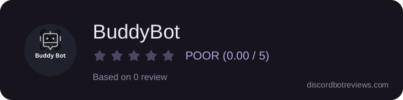 Rating widget preview for BuddyBot