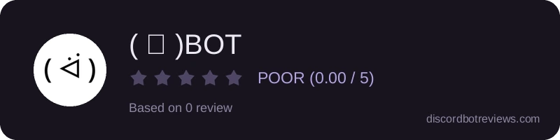 Rating widget preview for ( ᐛ )BOT