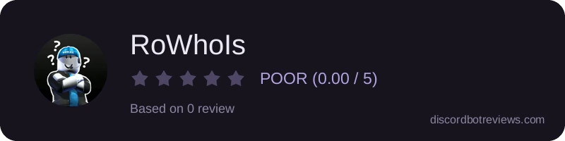Rating widget preview for RoWhoIs