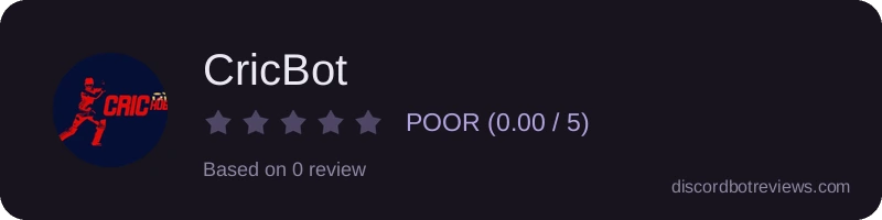 Rating banner for CricBot