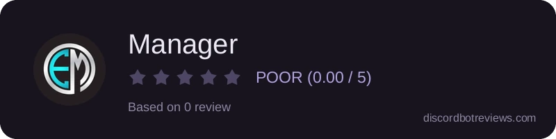 Rating widget preview for Manager