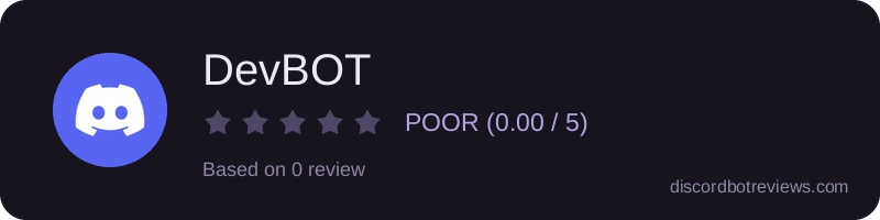 Rating widget preview for DevBOT
