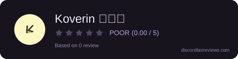 Rating widget preview for Koverin ボット