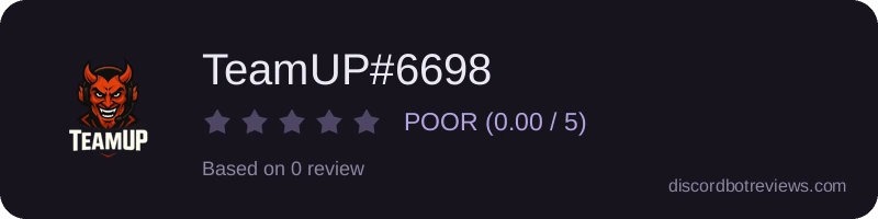 Rating widget preview for TeamUP#6698