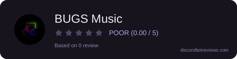 Rating widget preview for BUGS Music