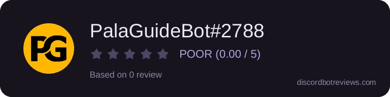 Rating widget preview for PalaGuideBot#2788